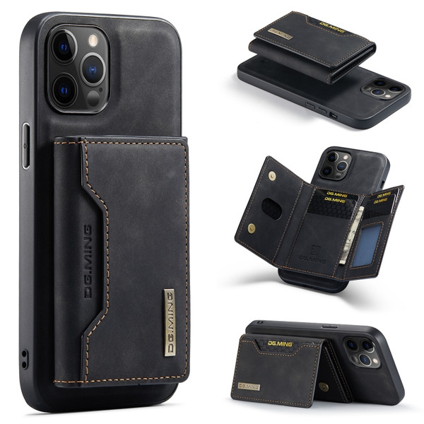 DG.MING M2 Series 3-Fold Multi Card Bag + Magnetic Back Cover Shockproof Case with Wallet & Holder Function