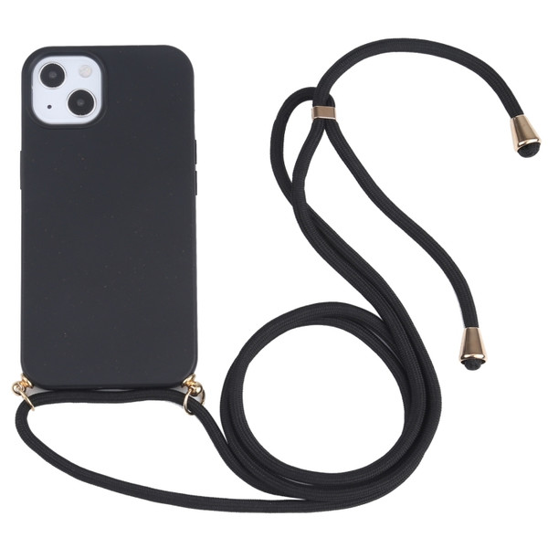 Wheat Straw Material + TPU Shockproof Case with Neck Lanyard