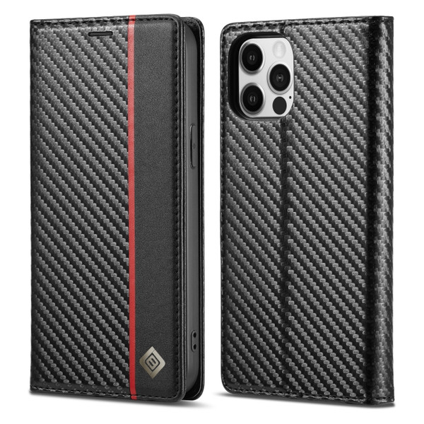 LC.IMEEKE Carbon Fiber PU + TPU Horizontal Flip Leather Case with Holder & Card Slot & Wallet