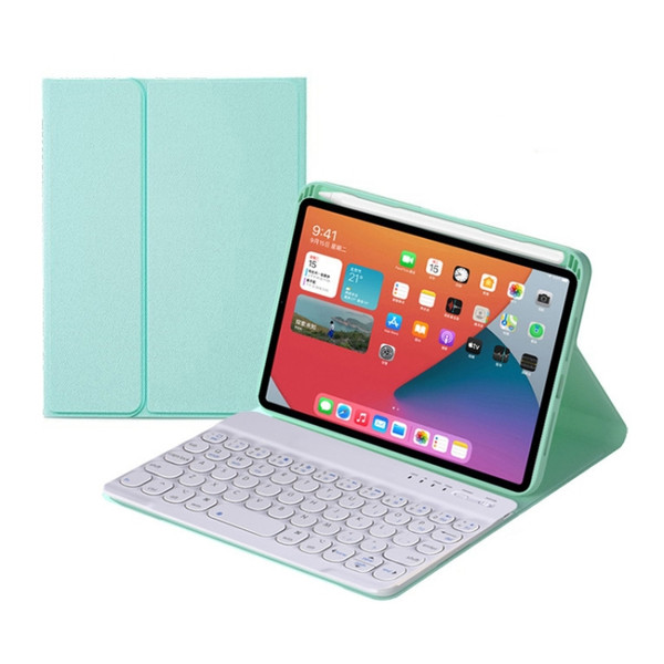 HY006 Round Keys Detachable Bluetooth Keyboard Leather Case with Holder for iPad mini 6