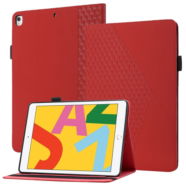 Rhombus Skin Feel Horizontal Flip Tablet Leather Case with Card Slots & Holder & Sleep / Wake-up Function