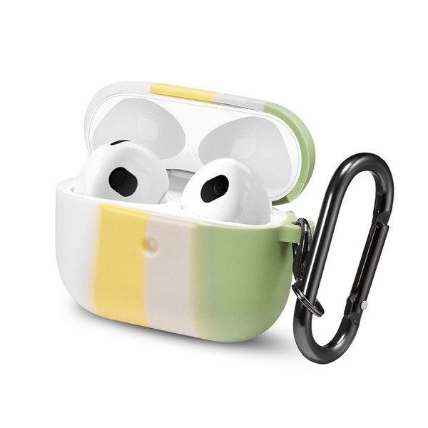 Four-color Rainbow Earphone Protective Case with Hook For AirPods 3