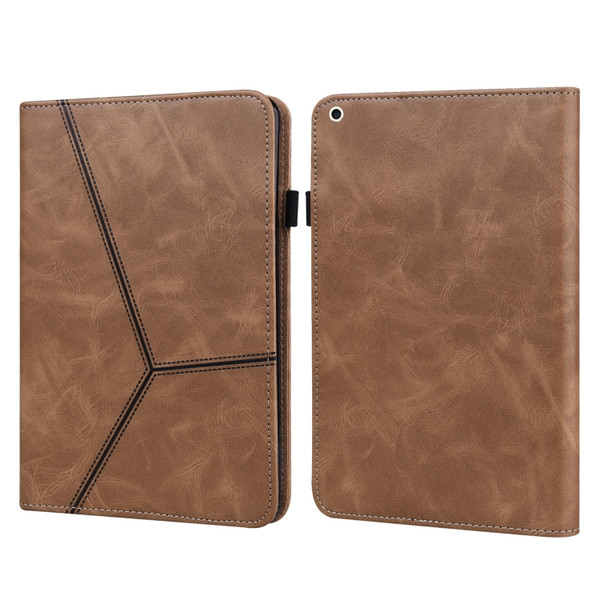 Solid Color Embossed Striped Smart Leather Case