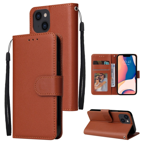 Multifunctional Horizontal Flip Leather Case with Three Card Slot