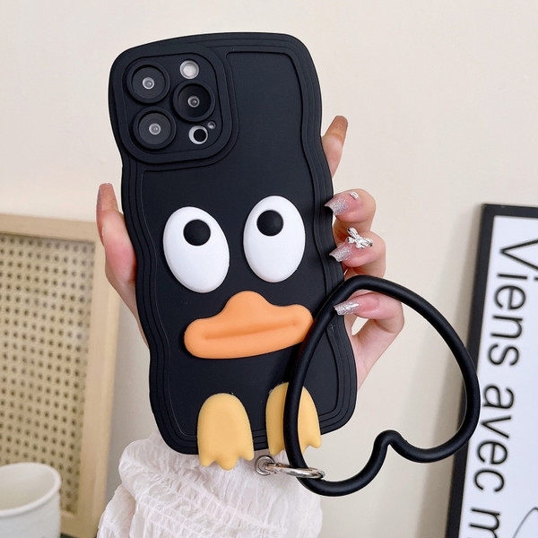 Wave Edge Big Duck Silicone Phone Case with Wristband