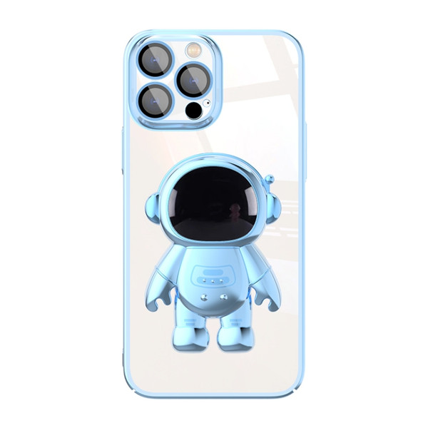 Electroplating PC Astronaut Holder Phone Case with Lens Film
