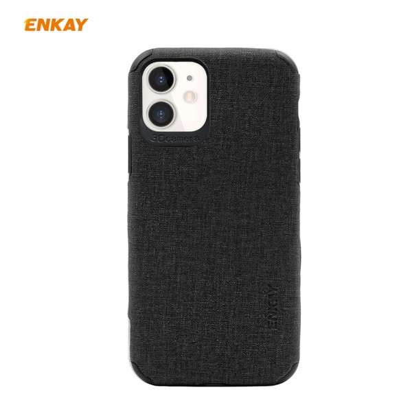 For iPhone 11 ENKAY ENK-PC031 Business Series Denim Texture PU Leather + TPU Soft Slim Case Cover