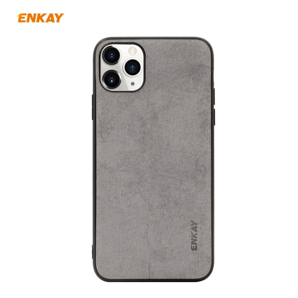 For iPhone 11 Pro ENKAY ENK-PC029 Business Series Fabric Texture PU Leather + TPU Soft Slim Case Cover