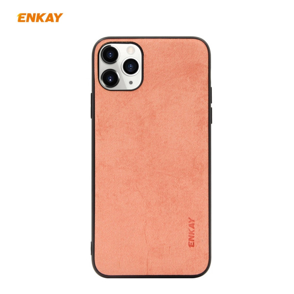 For iPhone 11 Pro Max ENKAY ENK-PC030 Business Series Fabric Texture PU Leather + TPU Soft Slim Case Cover