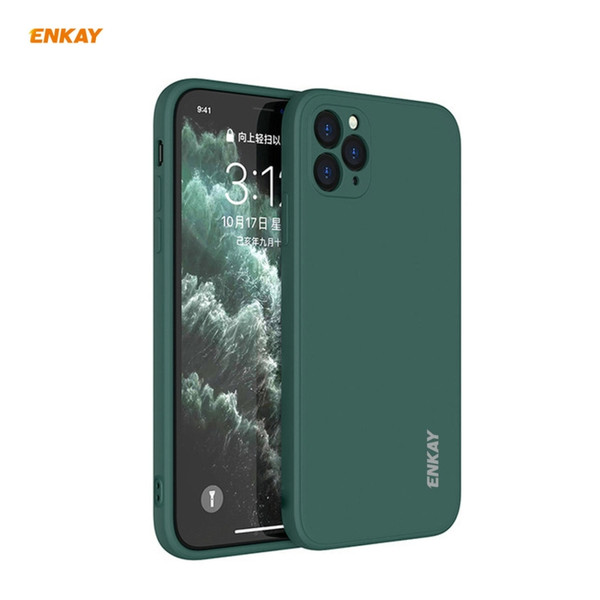 For iPhone 11 Pro Max Hat-Prince ENKAY ENK-PC066 Liquid Silicone Straight Edge Shockproof Protective Case