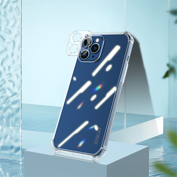 Hat-Prince ENKAY Clear TPU Shockproof Airbag Soft Case + Camera Lens Glass Film
