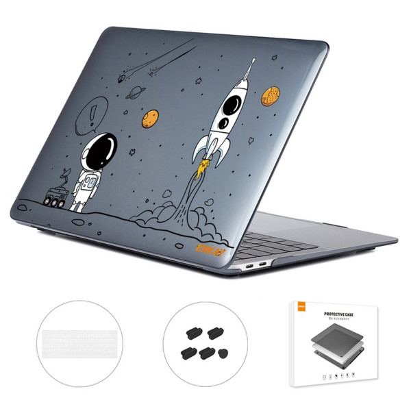 For MacBook Pro 15.4 A1707/A1990 ENKAY Hat-Prince 3 in 1 Spaceman Pattern Laotop Protective Crystal Case with TPU Keyboard Film / Anti-dust Plugs