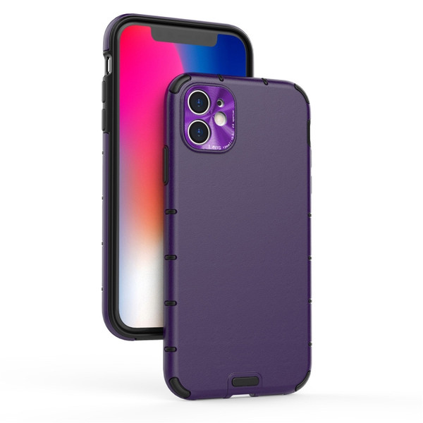 For iPhone 11 Pro Max Shockproof Grain PC + TPU Case