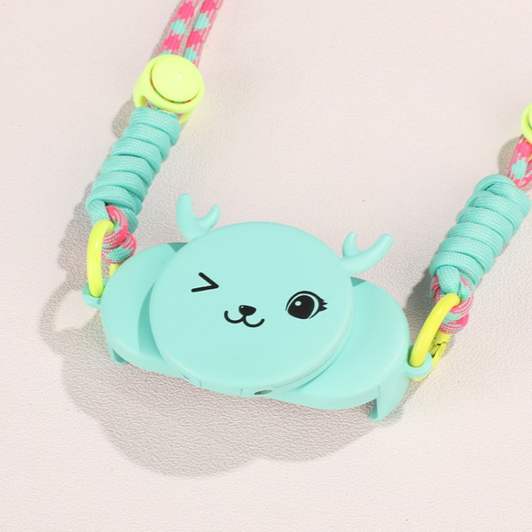 Rotatable Back Clip Oblique Phone Anti-lost Lanyard with Makeup Mirror