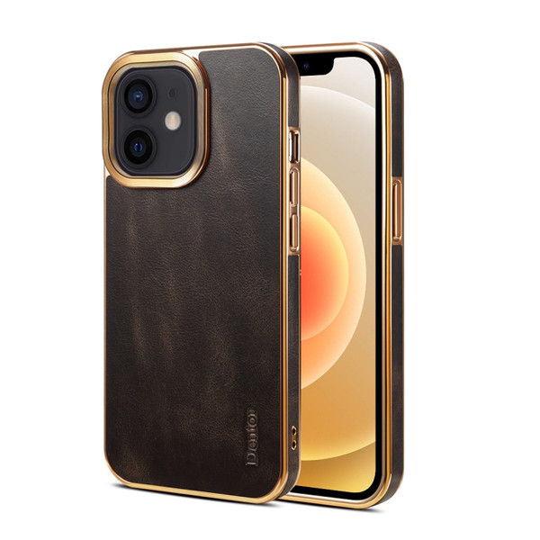 Denior Oil Wax Cowhide Plating Phone Case