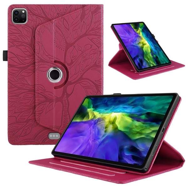 Tree Life Embossed Rotation Leather Smart Tablet Case