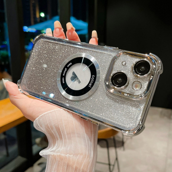 6D Electroplating Gradient Glitter Armor Magsafe Phone Case