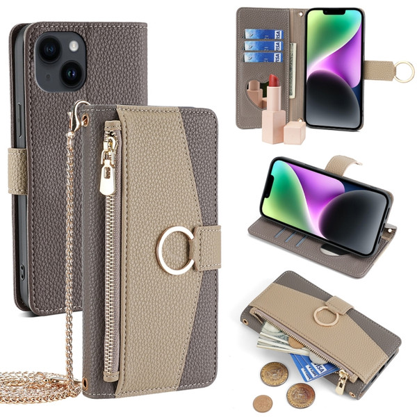 Crossbody Litchi Texture Leather Phone Case
