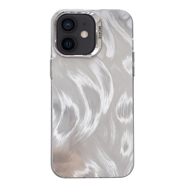 Color Silver IMD Feather Pattern Shockproof Phone Case