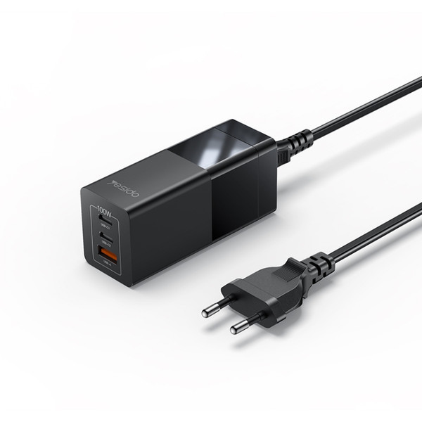Yesido YC58 100W 2Type-C+USB Ports with 1 Socket Desktop GaN Charger