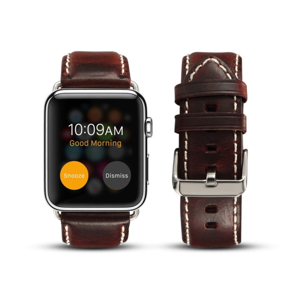 Oil Wax Retro Cowhide Strap Watchband