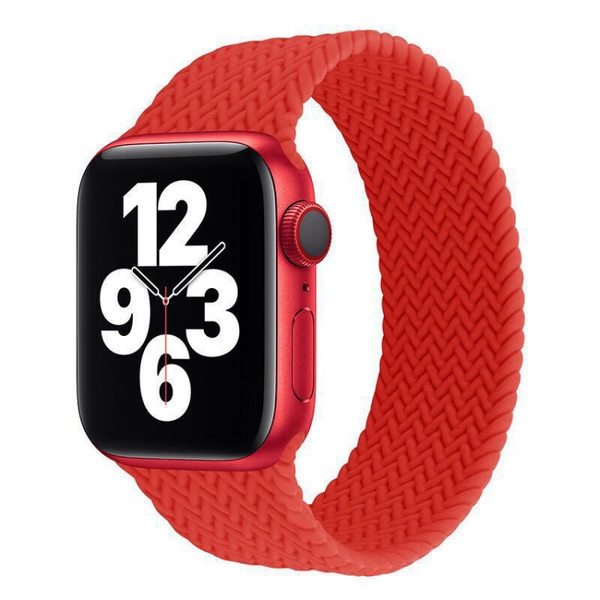 Single-turn Woven Pattern Silicone Watchband For Apple Watch Series 6 & SE & 5 & 4 40mm / 3 & 2 & 1 38mm