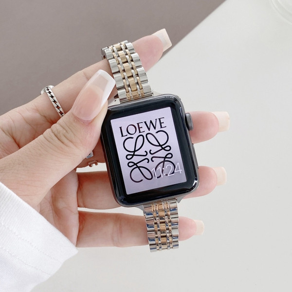 Seven-beads Steel Replacement Strap Watchband