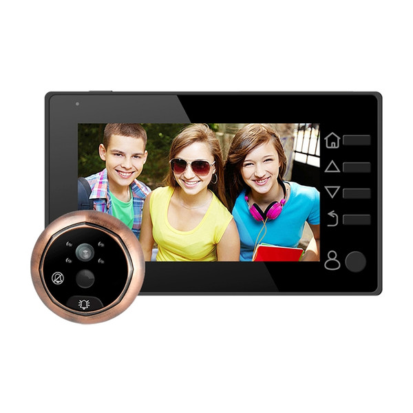 M4300D 4.3 inch TFT Color Display Screen 3.0MP Security Camera Video Smart Doorbell, Support TF Card (32GB Max) & Night Vision & Motion Detection