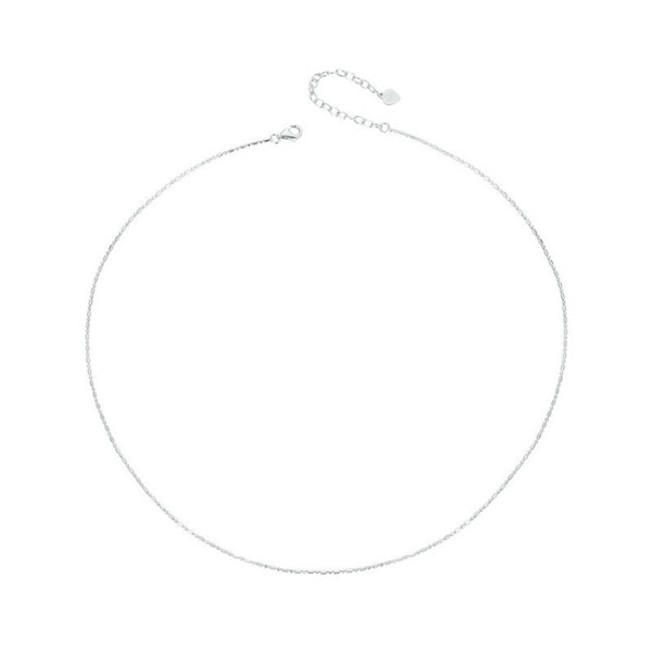 S925 Sterling Silver Fine Flash Basic Women Necklace