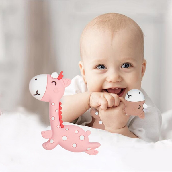 Cartoon Fawn Baby Teether Training Bite Molar Rod Silicone Toy Mother and Baby Supplies