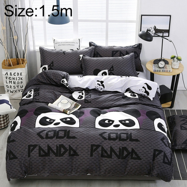 3 PCS/Set Bedding Set Happy Family Pattern Duvet Cover Flat Sheet Pillowcase Set