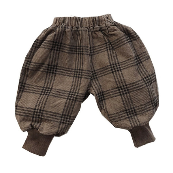 Childrens Plaid And Velvet Bloomers And Drawstring Pants