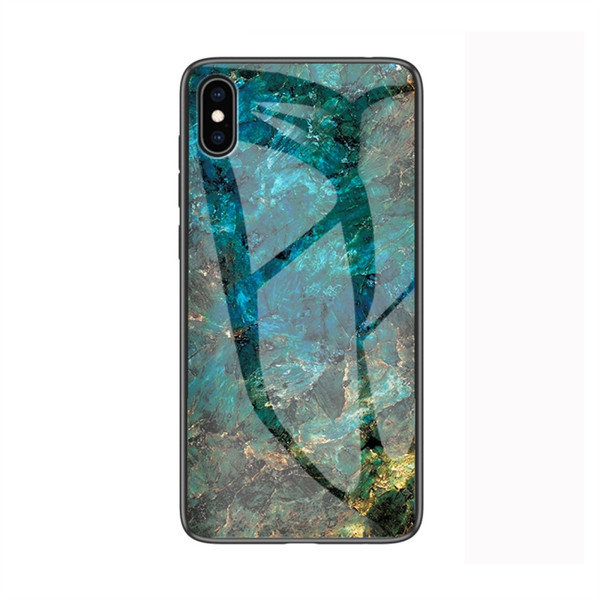 For iPhone X / XS Marble Glass Protective Case