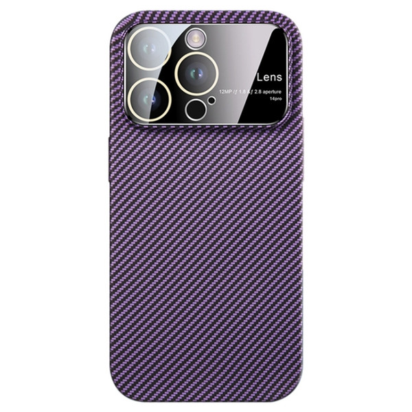 Large Window Carbon Fiber Shockproof Phone Case