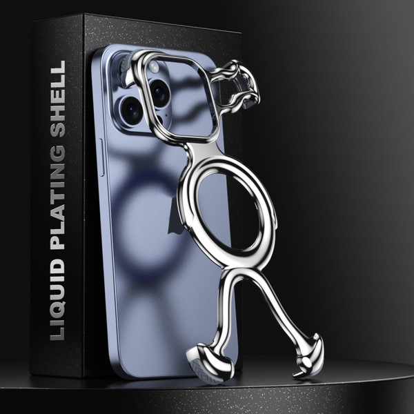 Liquid Plating PC Hollow MagSafe Phone Case