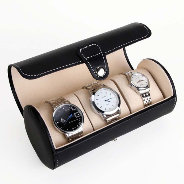 Portable Travel Watch Cylinder Protective Box Storage Bag