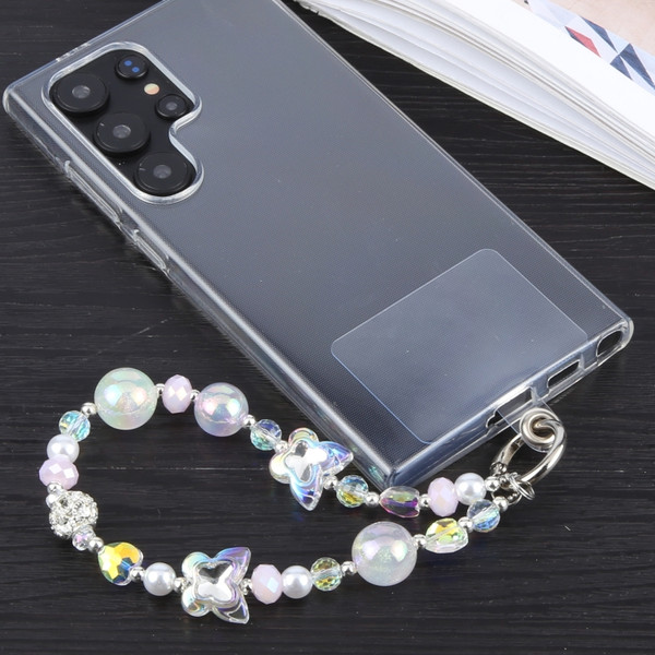 Mobile Phone Anti-lost Crystal Rhinestone Bead Chain Short Lanyard