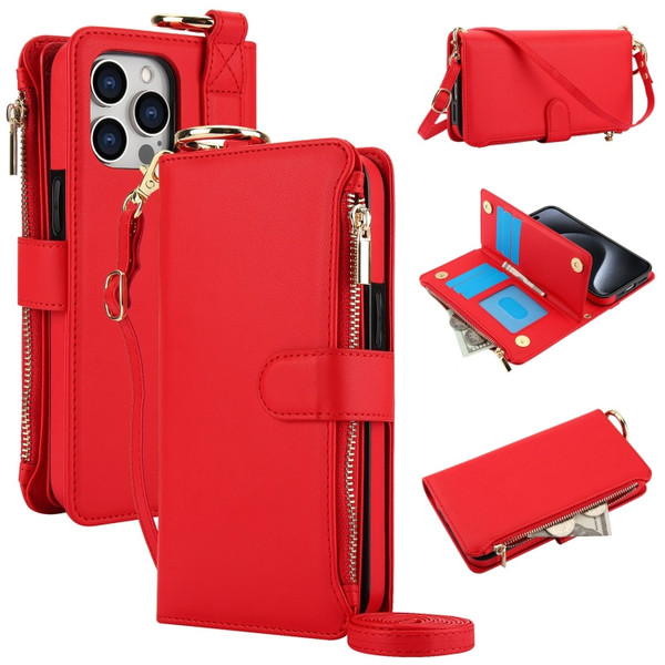 Crossbody Ring Multifunctional Wallet Leather Phone Case