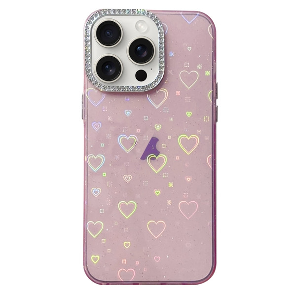 Love Pattern Diamond Lens Frame IMD Acrylic Phone Case