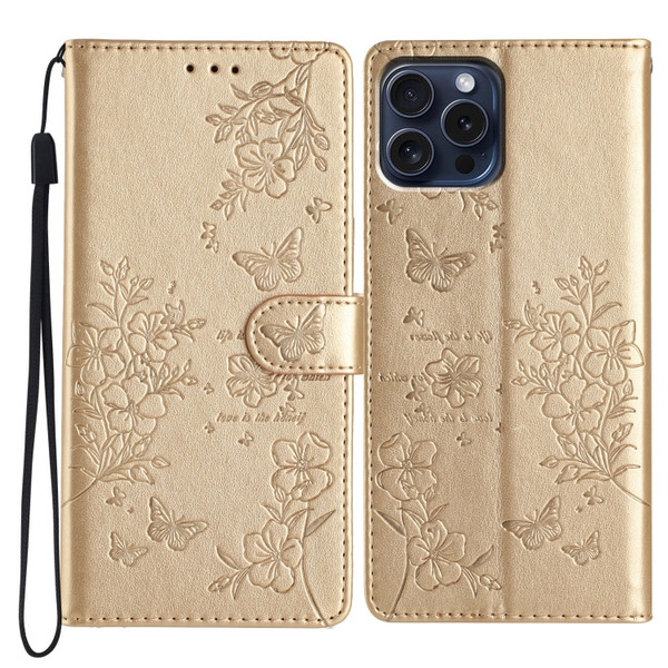 Butterflies and Flowers Leather Phone Case