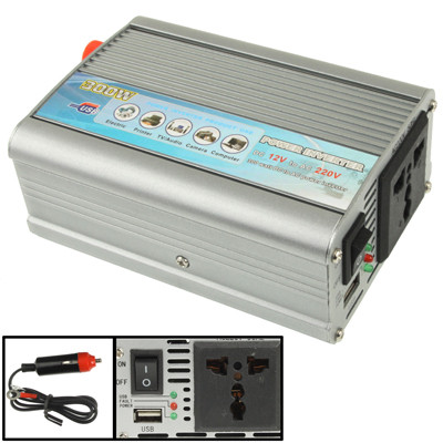 300W DC 12V to AC 220V Car Power Inverter with USB Port and Car Charger