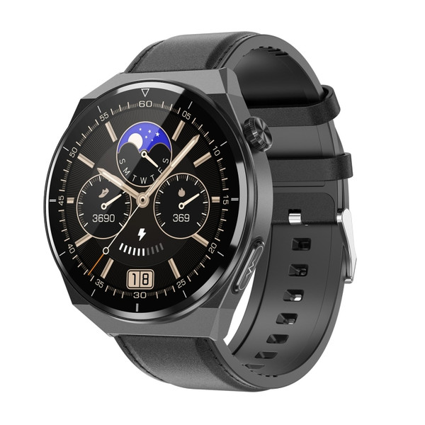 TK20 1.39 inch IP68 Waterproof Leather Band Smart Watch Supports ECG / Remote Families Care / Body Temperature Monitoring