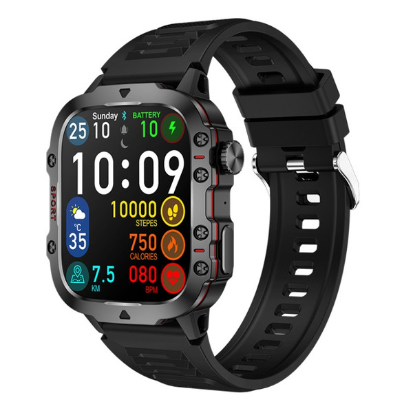 QX11 1.96 inch Color Screen Smart Watch Silicone Strap Support Bluetooth Call