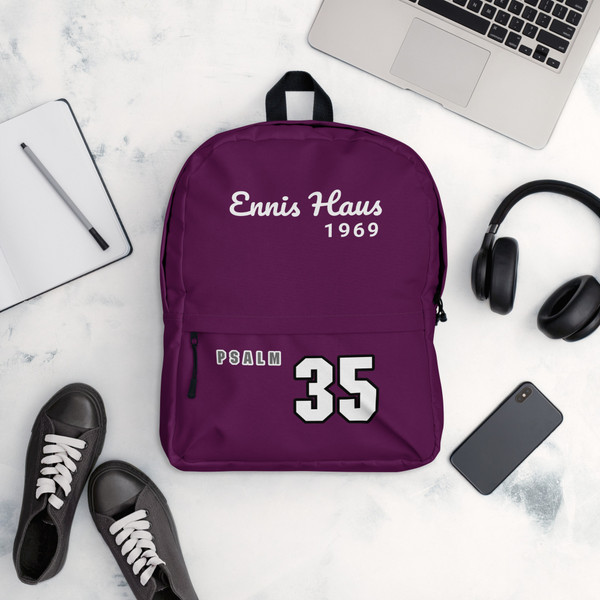 Psalm 35 Backpack - Purple