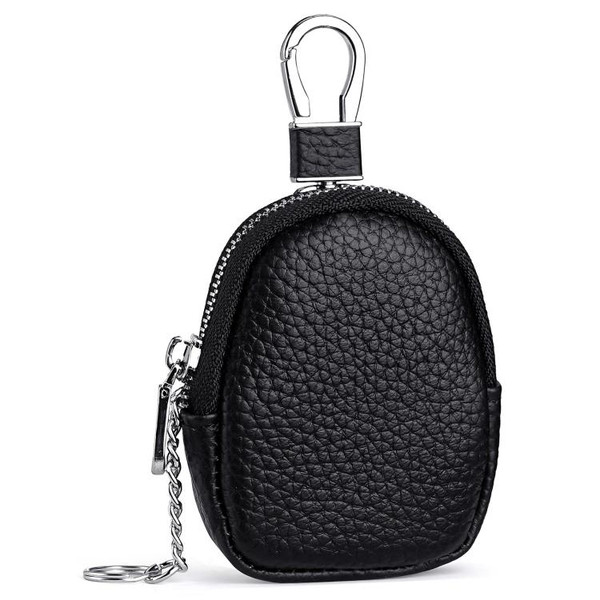Mini Genuine Leather Earphone Data Cable Coin Bag