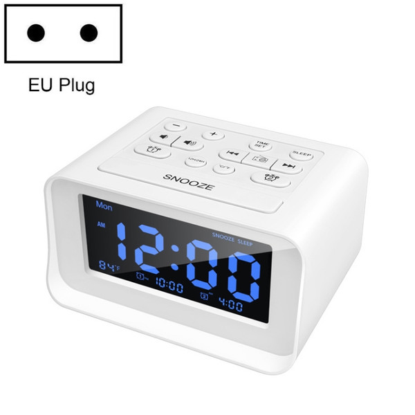 LED Digital Bedroom Alarm Clock With USB Charging Port Clock Radio Temperature Electronic Platform Clock