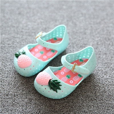 Mini Pineapple Fruit Hole Summer Jelly Children Shoes Plain Rain Boot