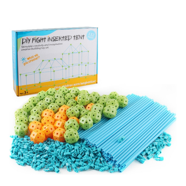 132 In 1 DIY Tent Toy Assembling Play House DIY Children Tent Building Toy