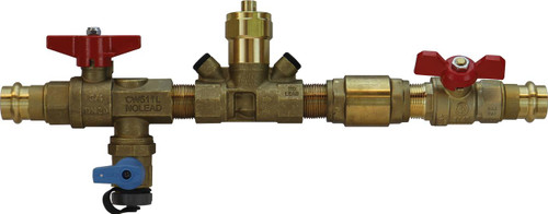 Cimberio 778PVCS CimPress Adjustable Thermostatic Balancing Valve with Inline Check Valve, Ball Valves and Strainer 