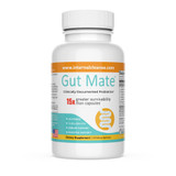 Gut Mate (with 12 B CFU) can help populate and support an increase in the number of beneficial bacteria in your digestive tract. Patented Bio-Bio-tract Micro pearls release probiotics slowly and evenly along the entire intestinal tract.